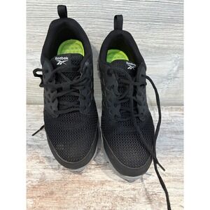 Reebok Sublite Work Athletic Shoes Black Alloy Toe EH‎ Mens Size 6 Womens 8 M/W